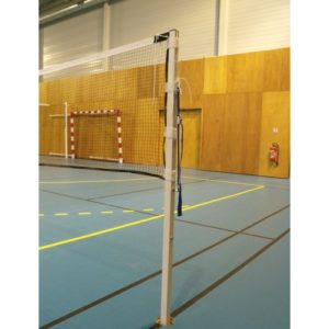 poteaux badminton compétition à fourreaux hauteur réglable decasport