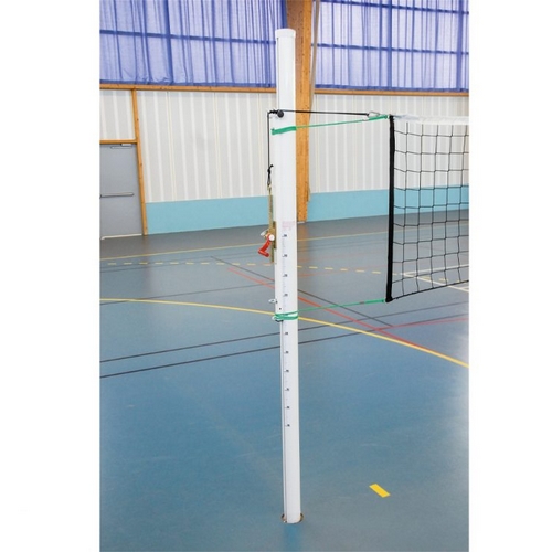 poteaux de volley compétition rond aluminium plastifié decasport
